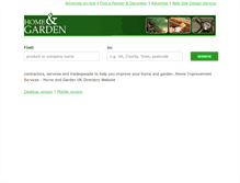 Tablet Screenshot of homeandgardenwebsite.co.uk
